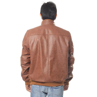Buy Wilson Sleeveless Hooded Leather Jacket for Men - Brown Online at