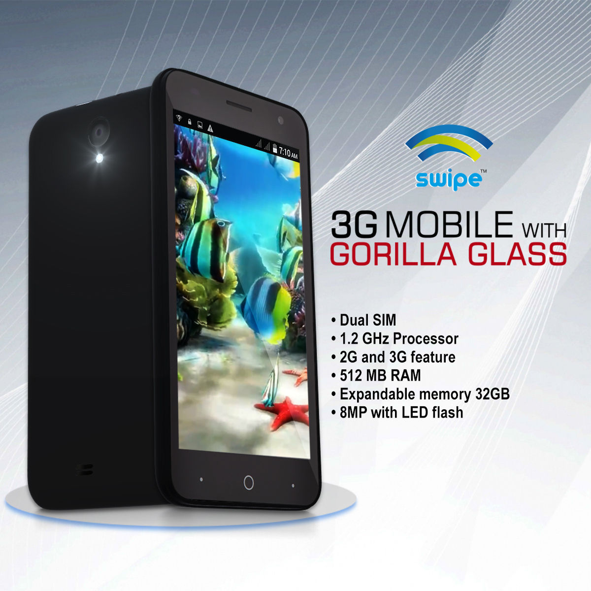 Buy swipe 12.7 cm 3g mobile with gorilla glass online at best ...